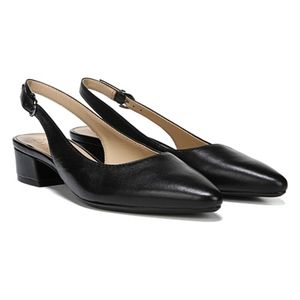 Naturalizer Falcon leather black slingback flats